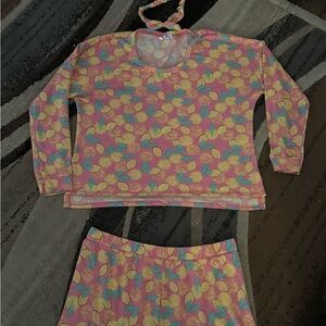 Pink with lemons  Pajamas Set